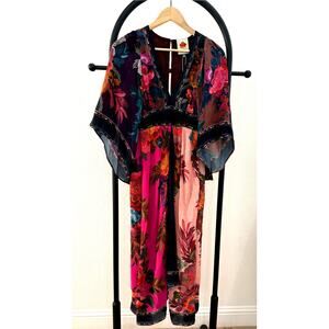 Farm Rio NEW Flower Scarves Maxi Dress, XS